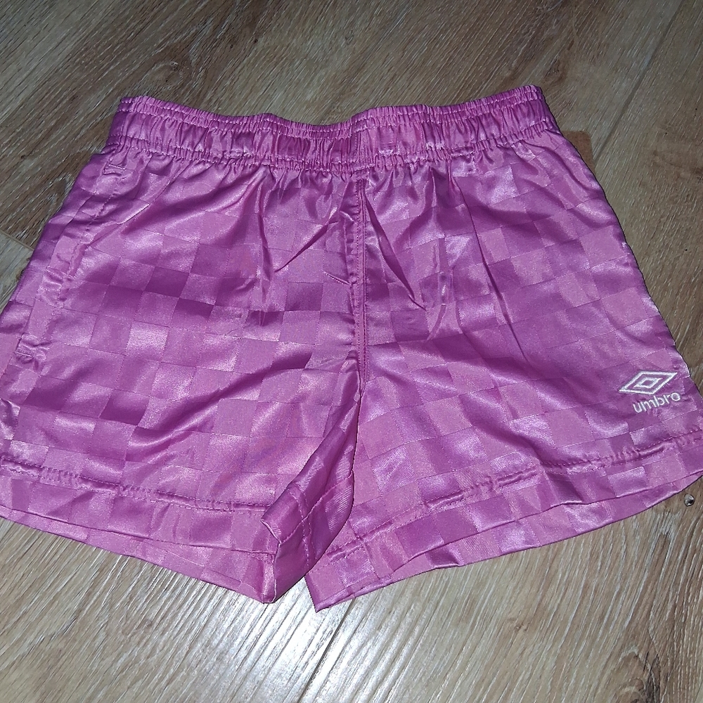 Umbro Girls Athletic Shorts in Vibrant Pink